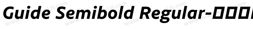 Guide Semibold Regular字体转换
